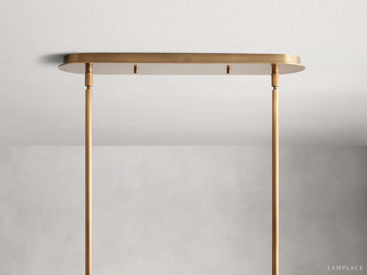 Remming Sculpted Glass Linear Chandelier