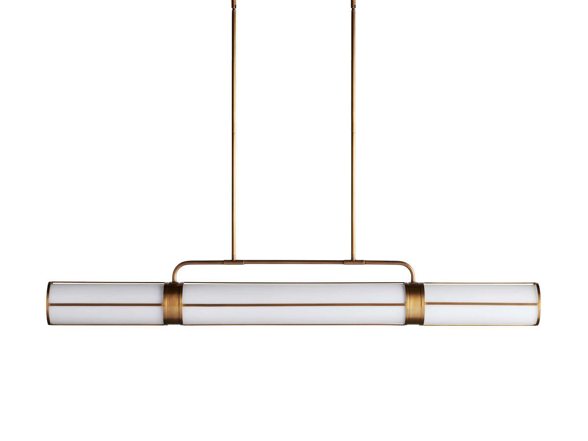 Remming Sculpted Glass Linear Chandelier