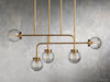 Sayre Ribbed Glass Linear Chandelier