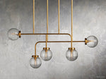 Sayre Ribbed Glass Linear Chandelier