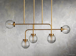 Sayre Ribbed Glass Linear Chandelier