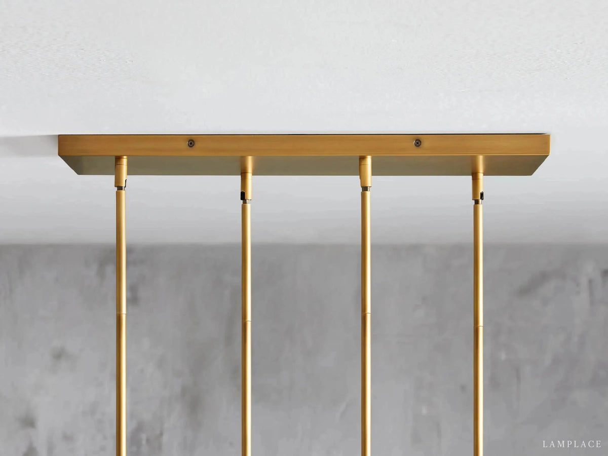 Sayre Ribbed Glass Linear Chandelier