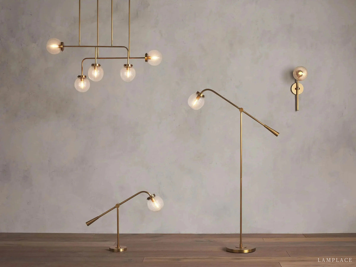 Sayre Ribbed Glass Linear Chandelier
