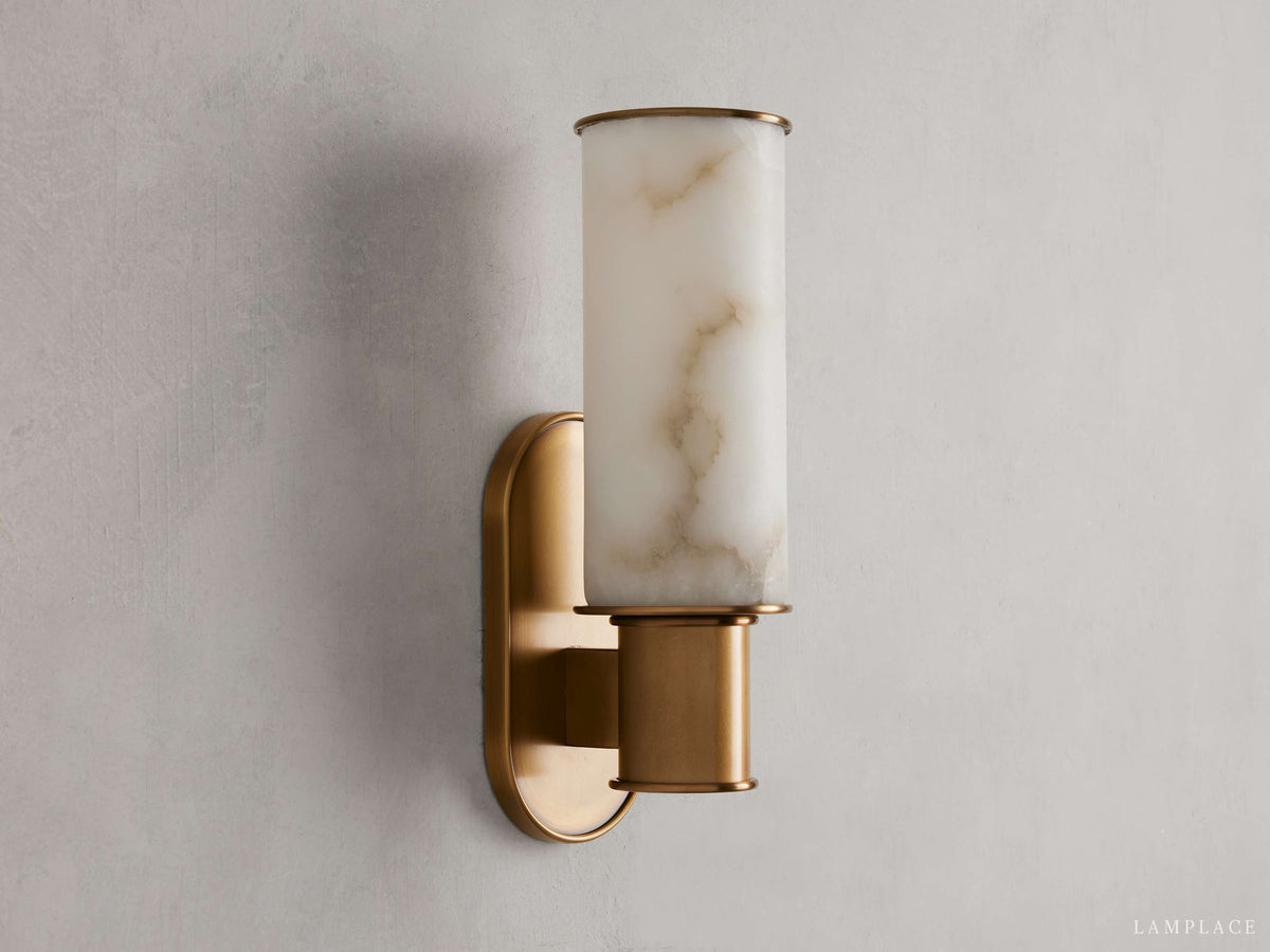Harlin Sculpted Alabaster Wall Sconce