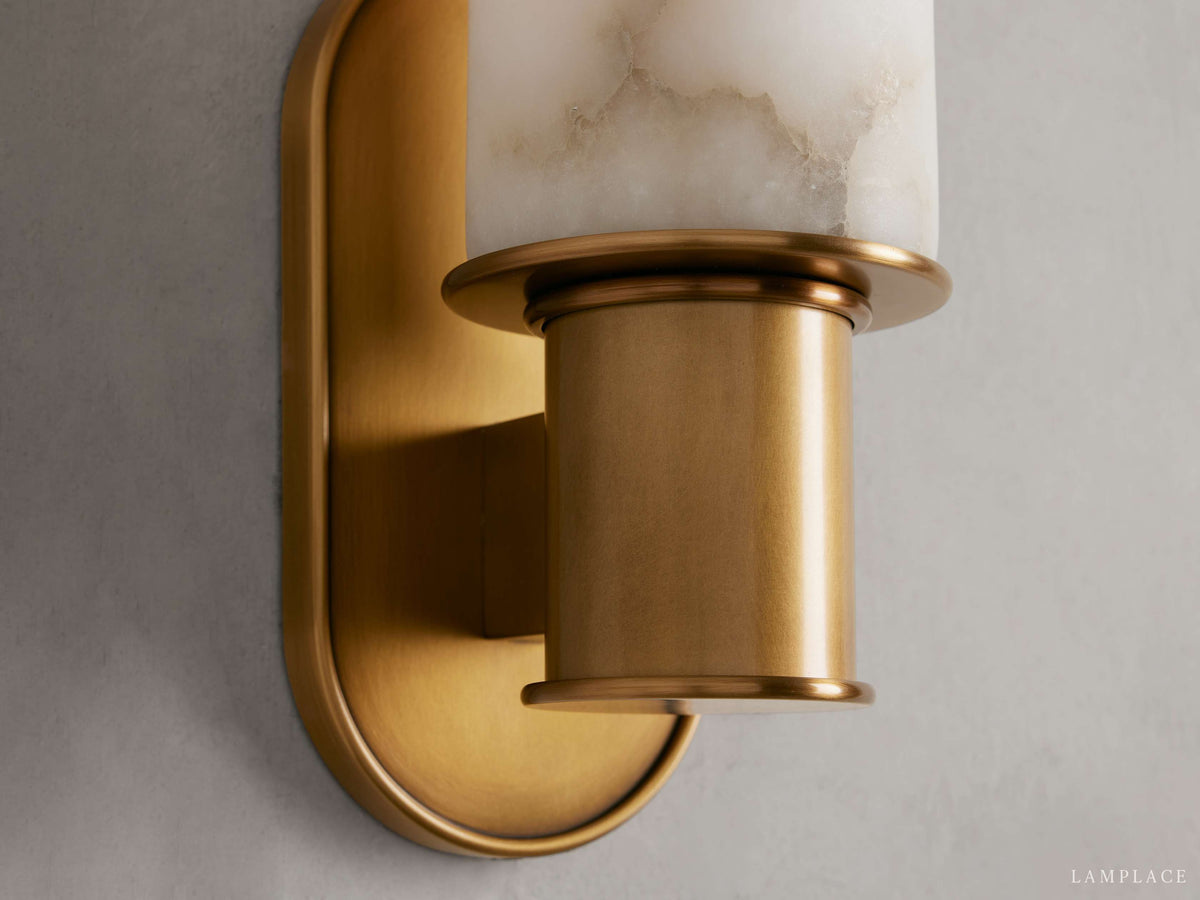 Harlin Sculpted Alabaster Wall Sconce
