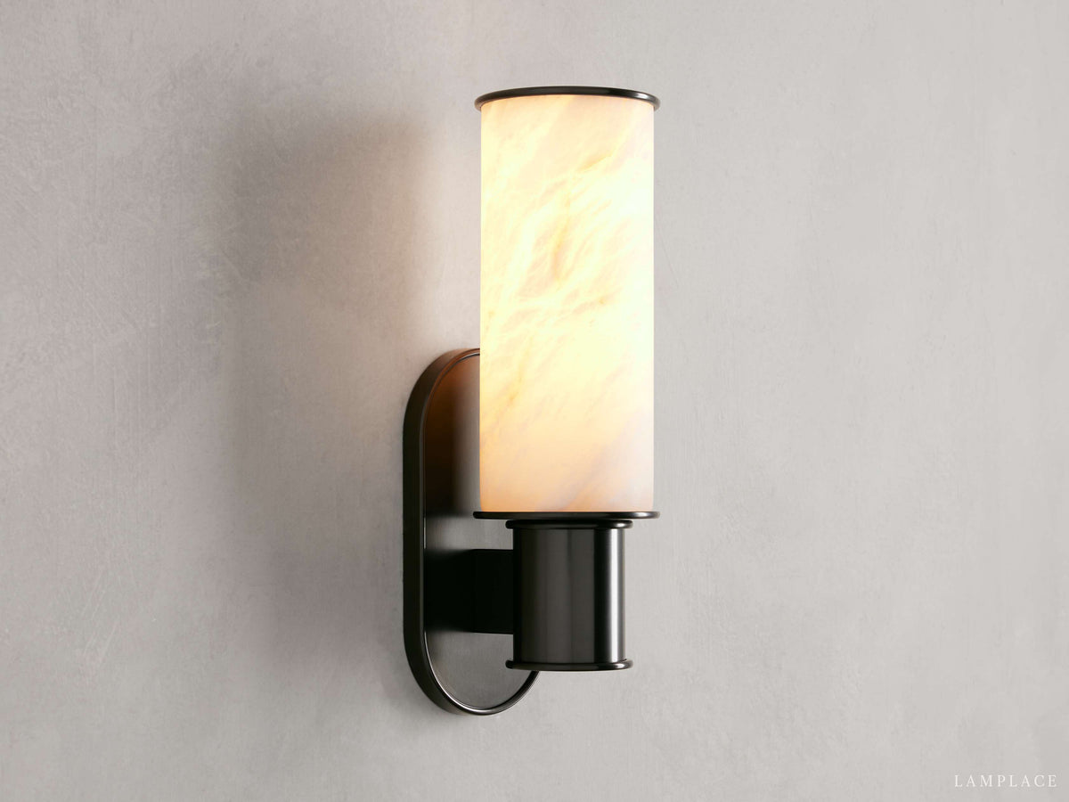 Harlin Sculpted Alabaster Wall Sconce
