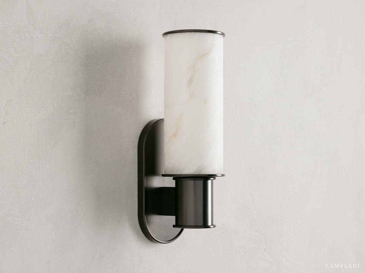 Harlin Sculpted Alabaster Wall Sconce