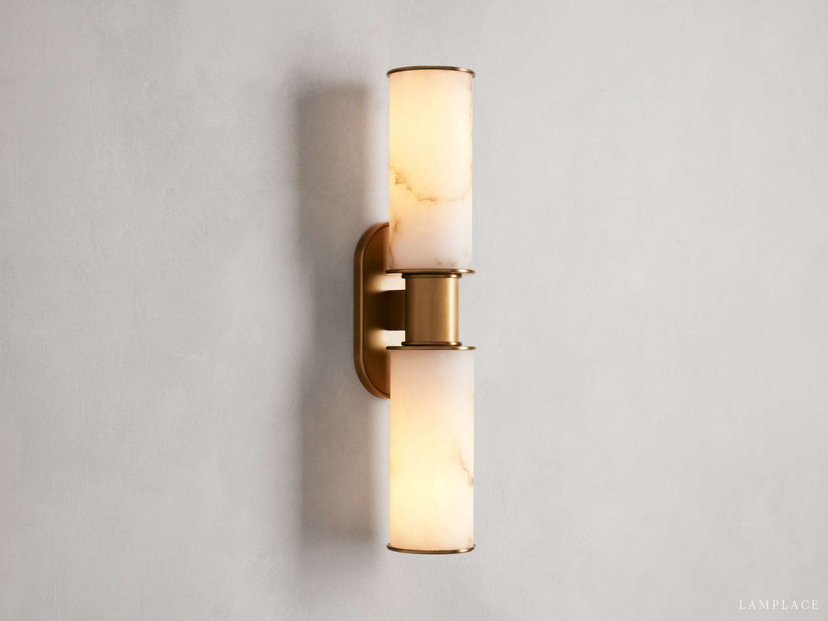 Harlin Sculpted Alabaster Wall Sconce