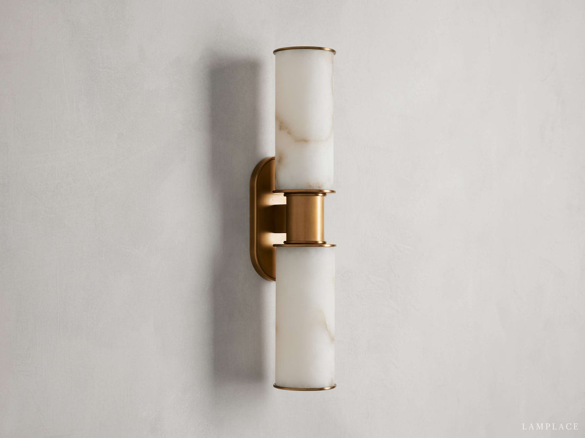 Harlin Sculpted Alabaster Wall Sconce