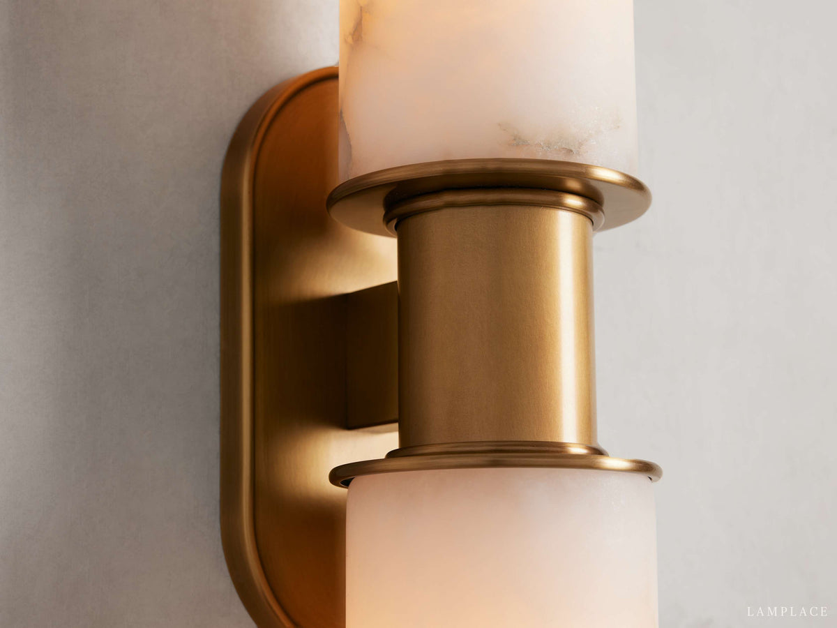 Harlin Sculpted Alabaster Wall Sconce