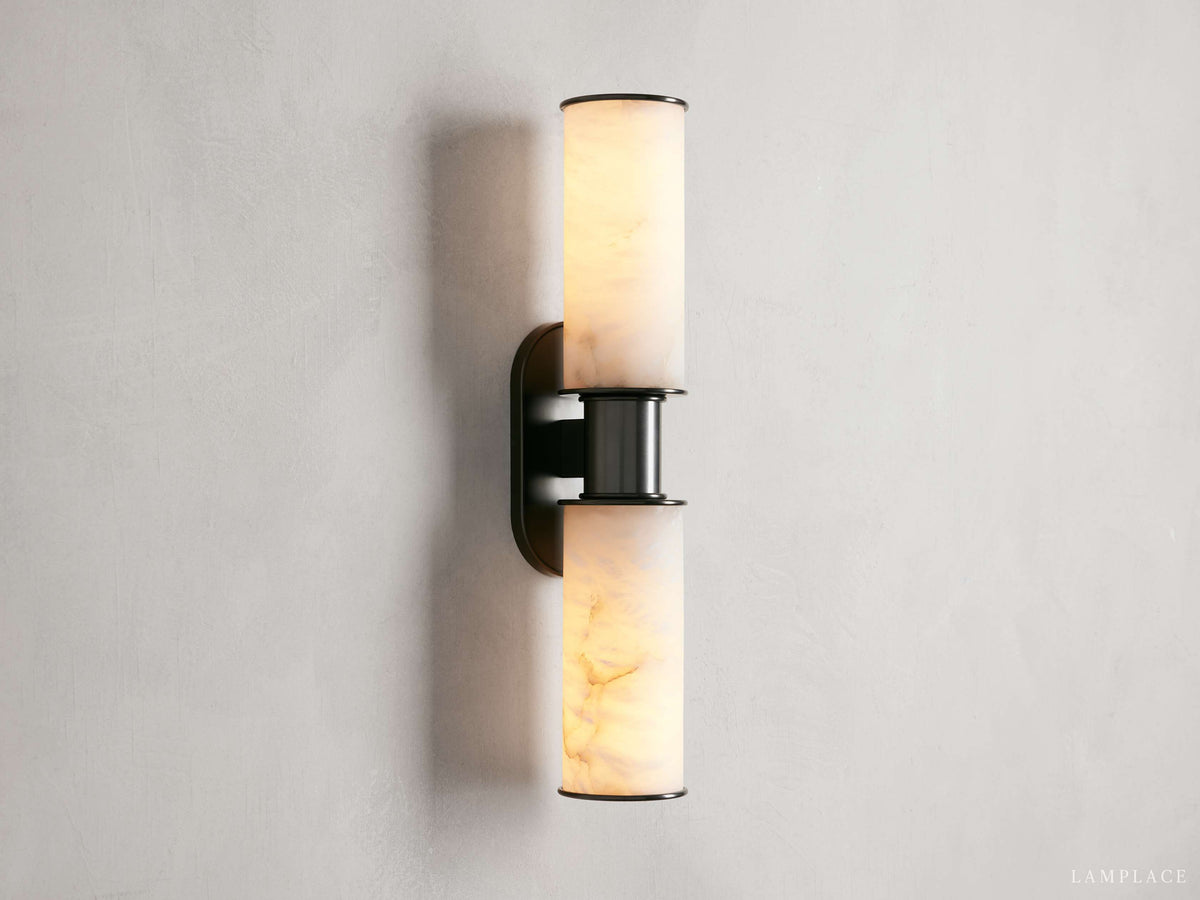 Harlin Sculpted Alabaster Wall Sconce