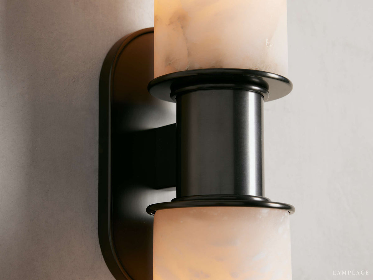 Harlin Sculpted Alabaster Wall Sconce