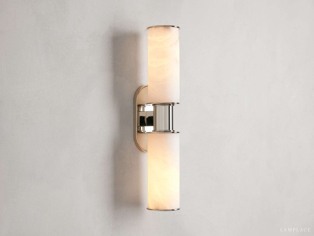 Harlin Sculpted Alabaster Wall Sconce