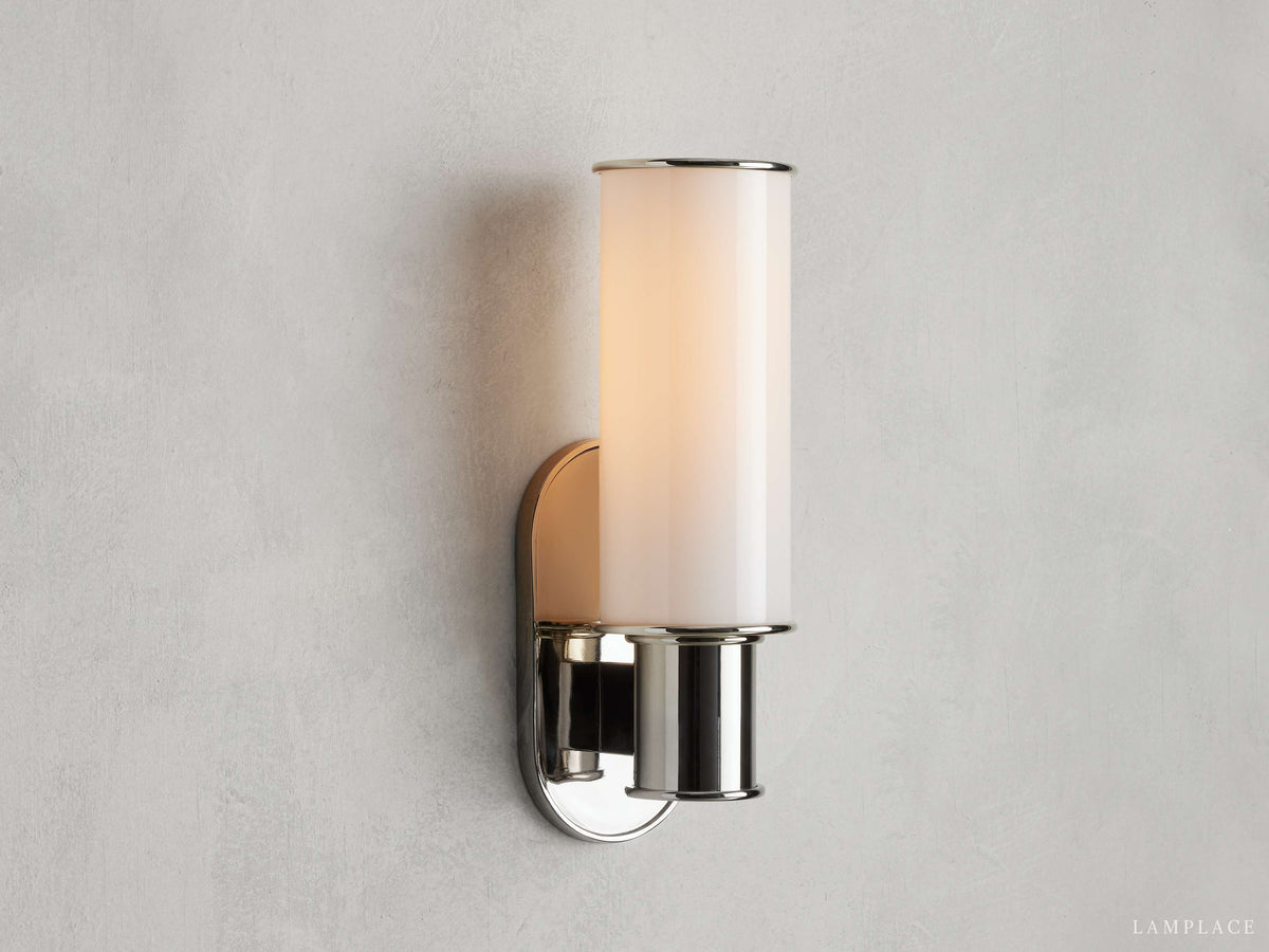 Harlin Milk Glass Wall Sconce