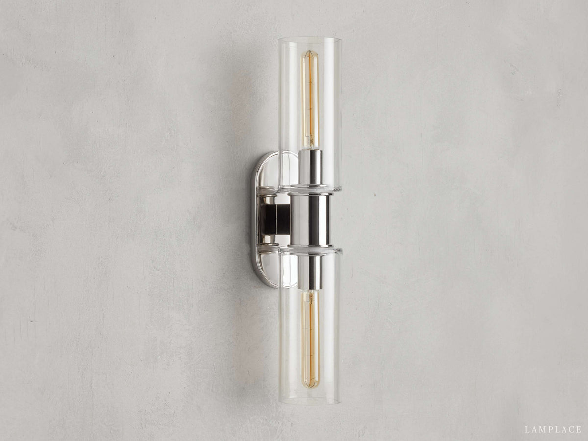 Harlin Clear Glass Wall Sconce