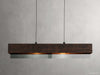 Lena Mirrored Wood Linear Chandelier