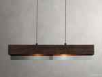 Lena Mirrored Wood Linear Chandelier