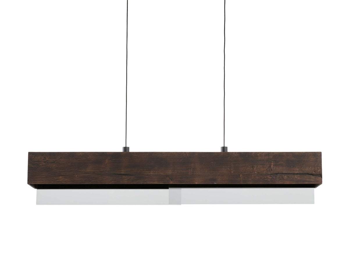 Lena Mirrored Wood Linear Chandelier