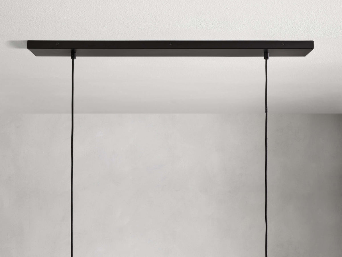 Lena Mirrored Wood Linear Chandelier