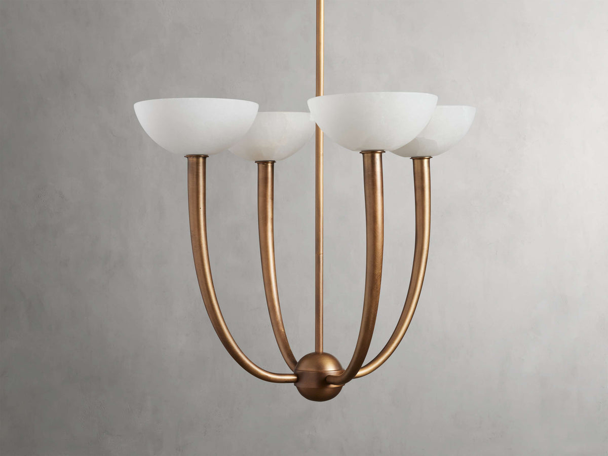 Saguaro Alabaster Patina Round Chandelier