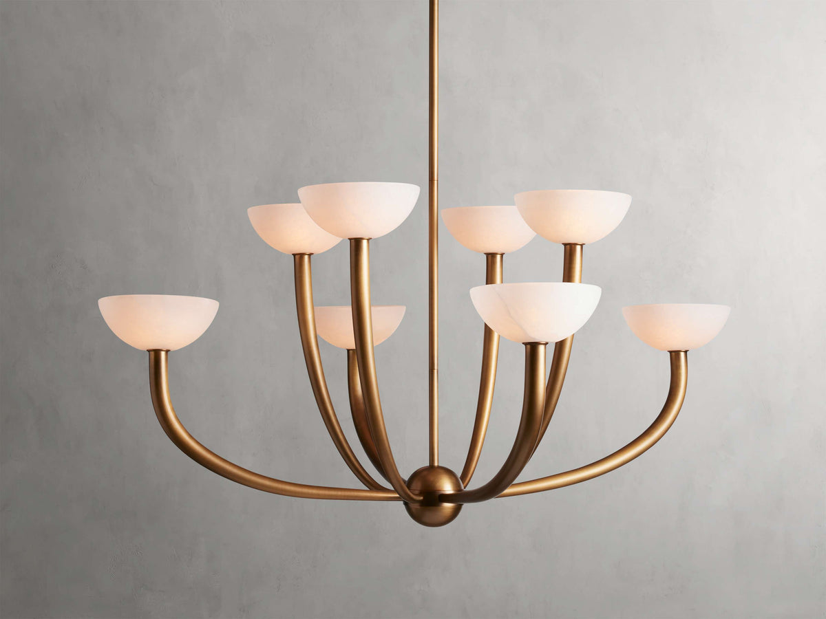 Saguaro Alabaster Patina Round Chandelier
