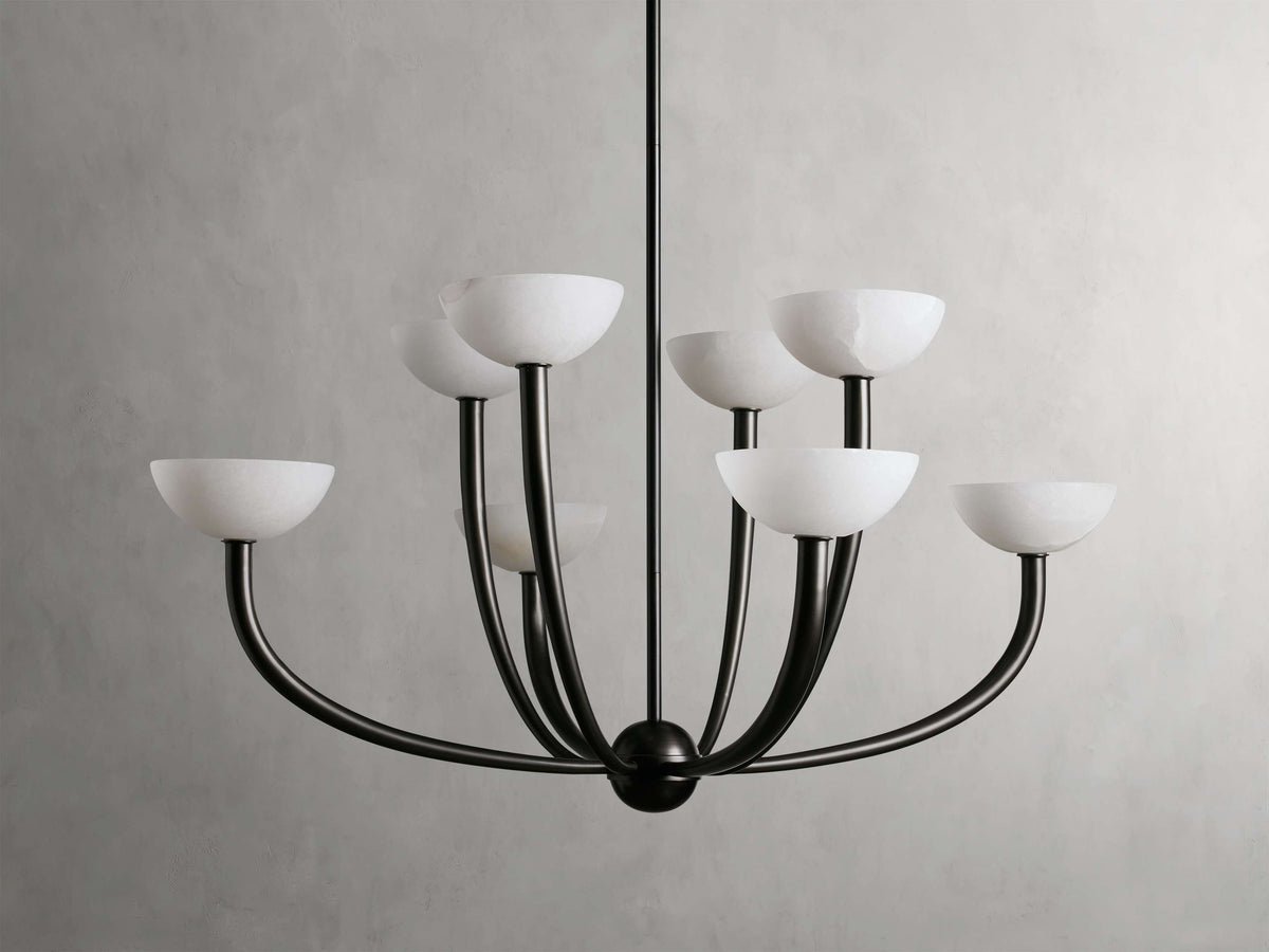 Saguaro Alabaster Patina Round Chandelier