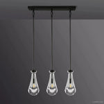 Rain Aura Glass Rectangular Chandelier 22"