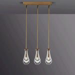 Rain Aura Glass Rectangular Chandelier 22"