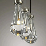 Rain Aura Glass Rectangular Chandelier 22"