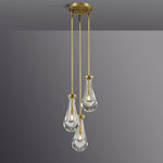 Rain Aura Glass Round Chandelier 8"