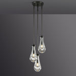 Rain Aura Glass Round Chandelier 8"