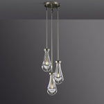 Rain Aura Glass Round Chandelier 8"