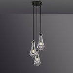 Rain Aura Glass Round Chandelier 8"