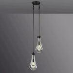 Rain Aura Glass Round Chandelier 5"