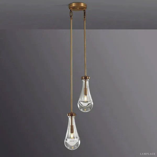 Rain Aura Glass Round Chandelier 5"