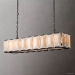 Harlow Faceted Calcite Rectangle Chandelier 62"