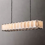 Harlow Faceted Calcite Rectangle Chandelier 74"