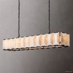 Harlow Faceted Calcite Rectangle Chandelier 74"