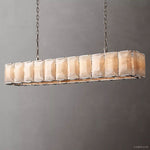 Harlow Faceted Calcite Rectangle Chandelier 74"