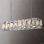 Harlow Faceted Crystal Rectangle Chandelier 54"