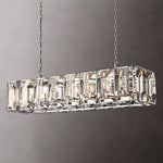 Harlow Faceted Crystal Rectangle Chandelier 54"