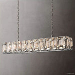 Harlow Faceted Crystal Rectangle Chandelier 74"