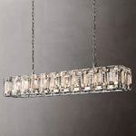Harlow Faceted Crystal Rectangle Chandelier 74"