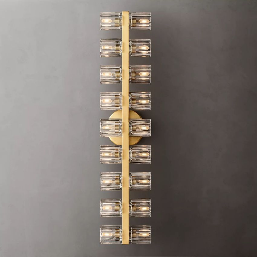 Arcachon Gear Crystal 18-Light Wall Sconce