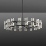 Arcachon Hexagon Crystal Round Chandelier 36"
