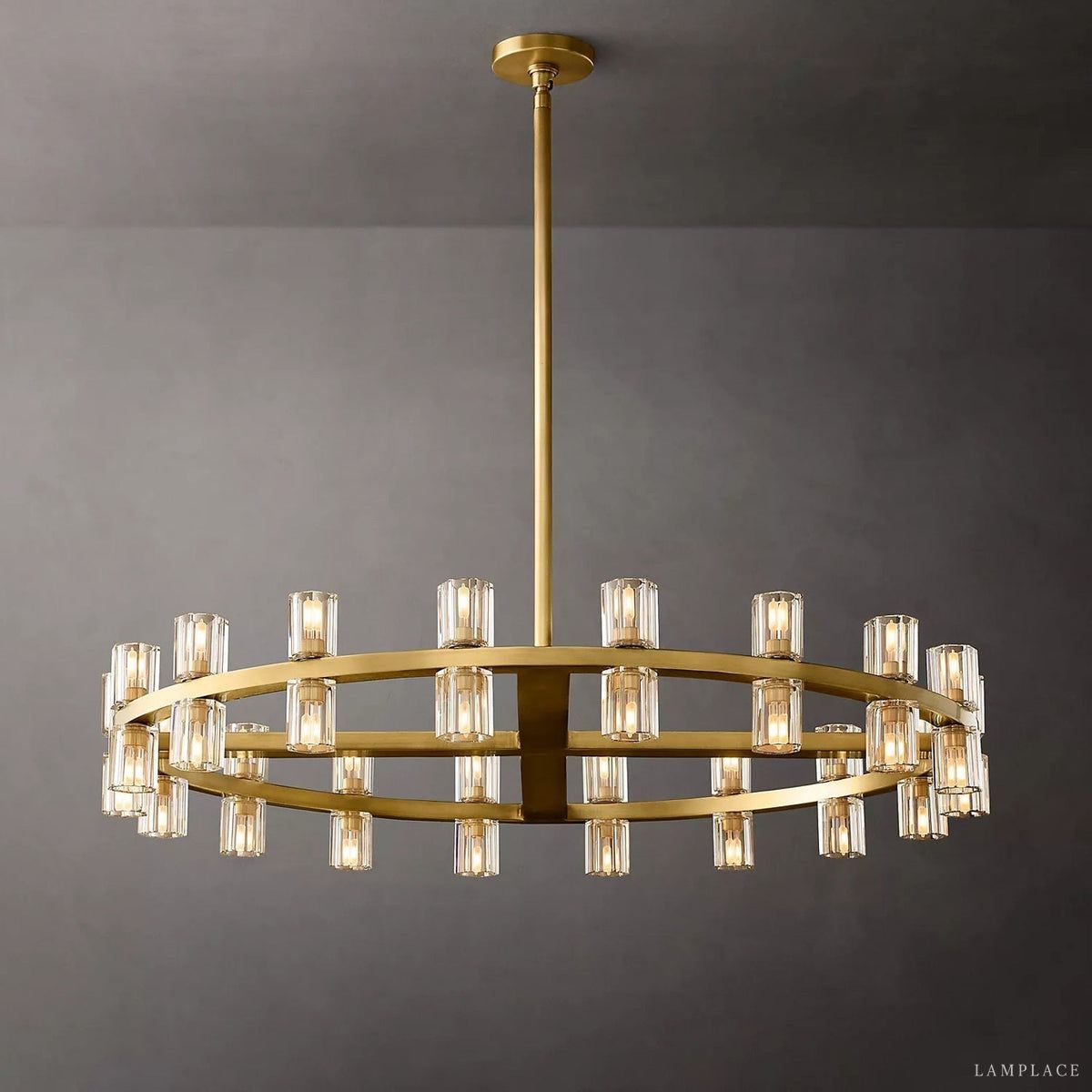 Arcachon Gear Crystal Round Chandelier 36"