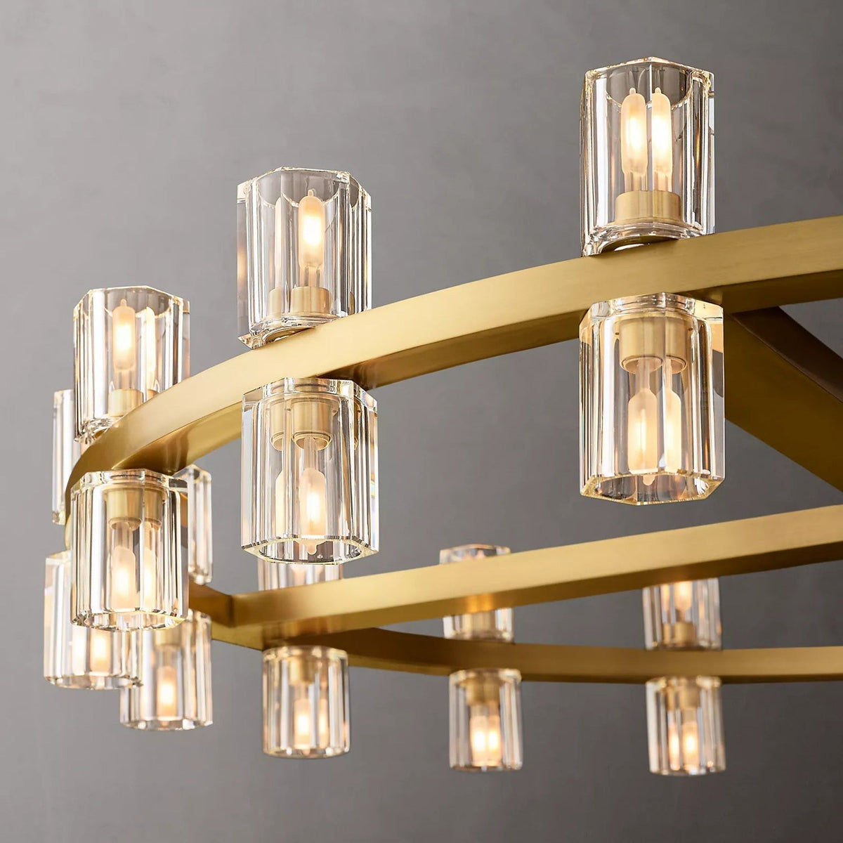 Arcachon Gear Crystal Round Chandelier 36"
