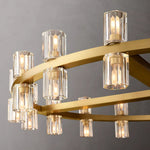 Arcachon Hexagon Crystal Round Chandelier 36"