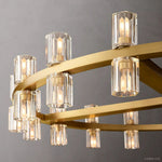 Arcachon Hexagon Crystal Round Chandelier 48"