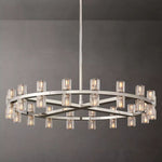 Arcachon Gear Crystal Round Chandelier 36"